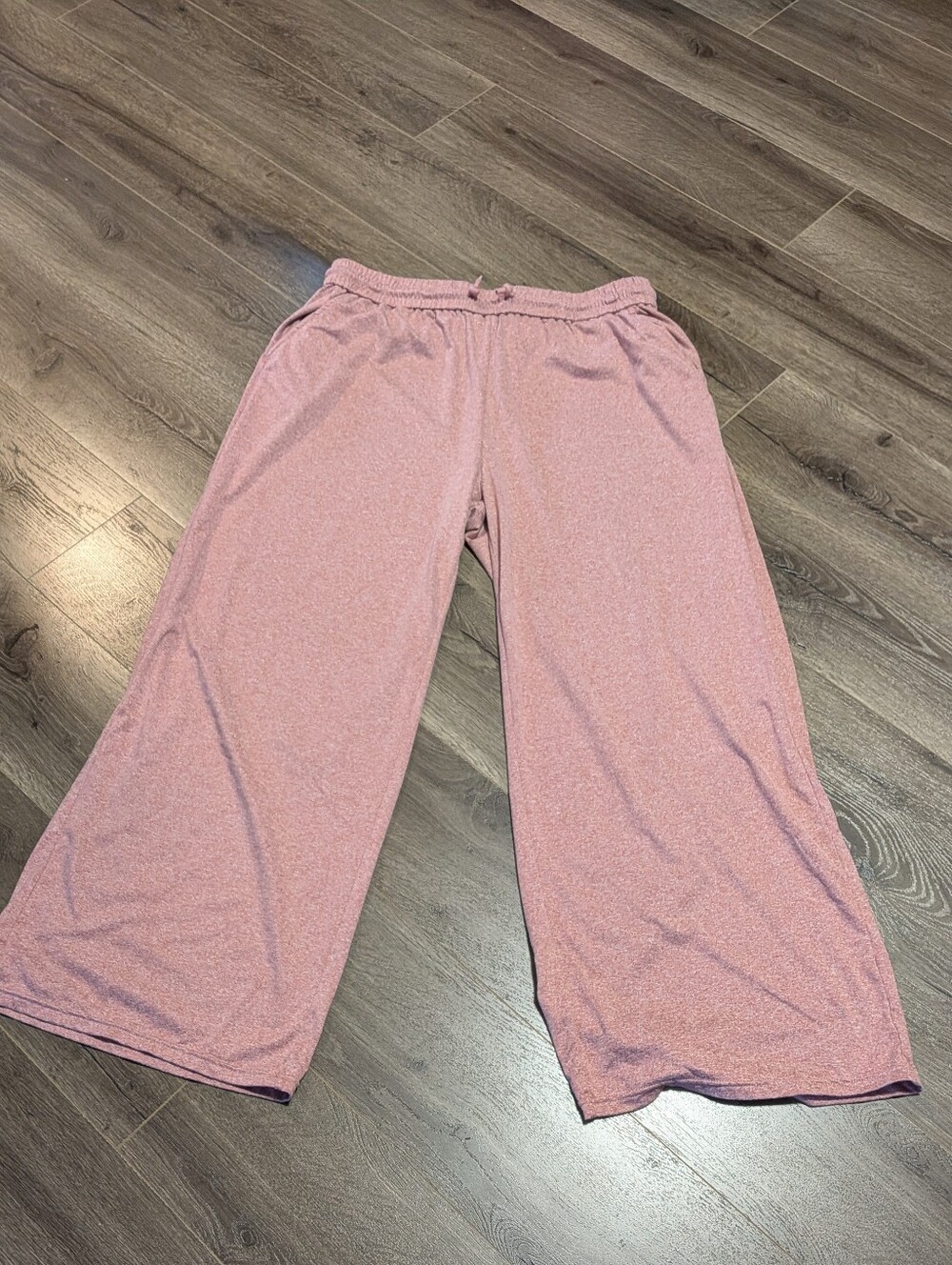Halara. Wide leg pants Jersey Pull On Pants. Sz XL. Drawstring. 2 Tone Pink.